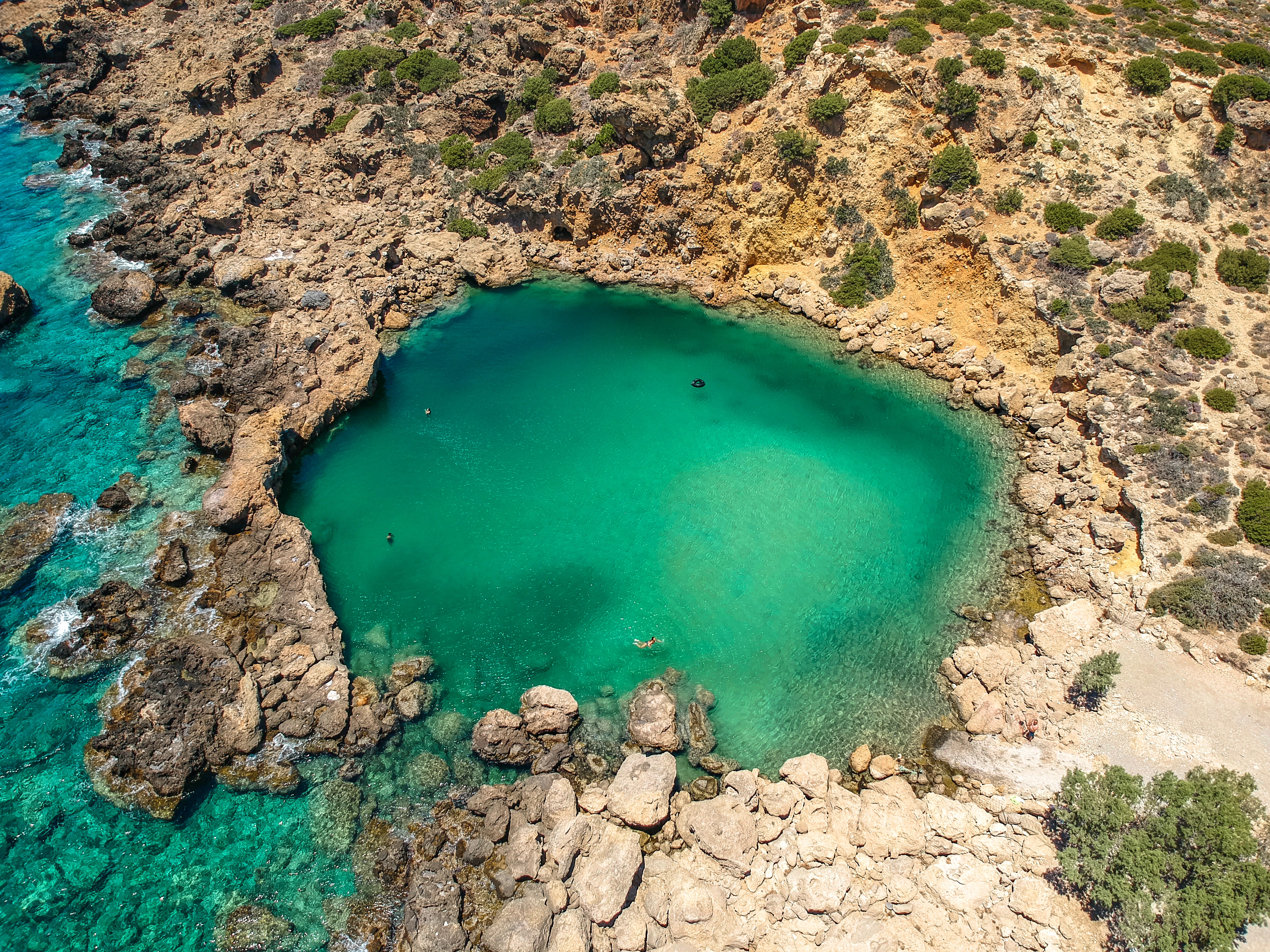 Voulolimni - A stunning rocky natural pool and hidden beach near Elafonisi
